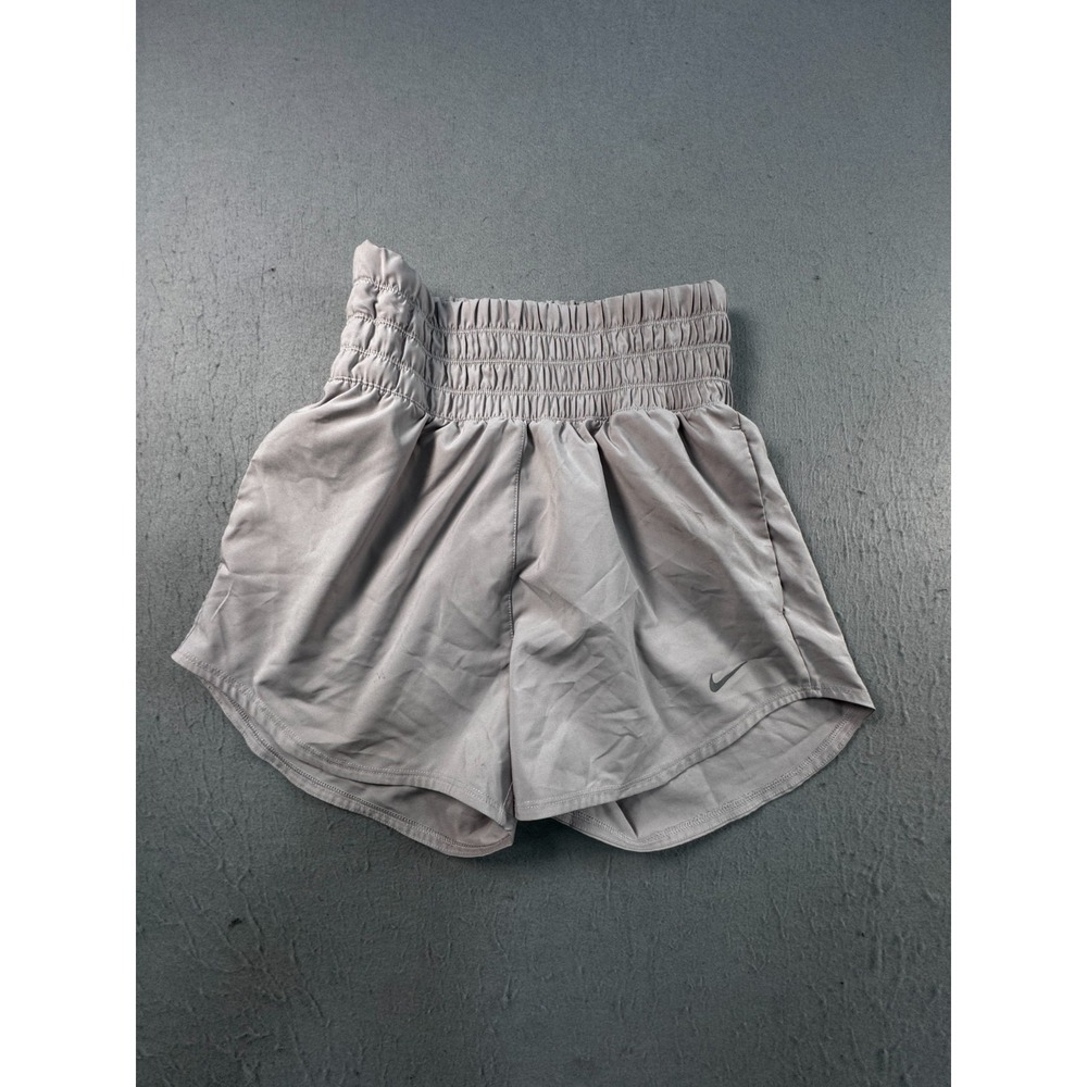 Nike Dri Fit Running Shorts Womens XS Gray Ultra High Waisted Athletic Sport